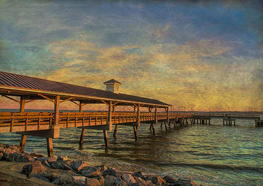 Empty Pier at Sunrise