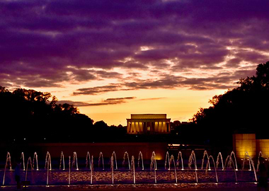 Lincoln Memorial at Sunset