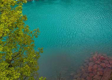 Aerial shot of Lake Thun