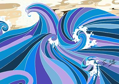 Blue Ocean Wave