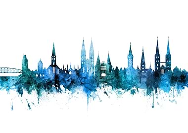 Lubeck Germany Skyline