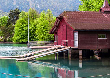 Boathouse on the Lake Thun