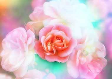 Pink rose with texture