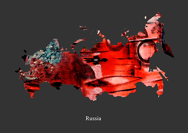 Russia Map Colourful