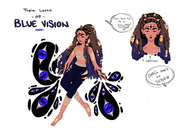 Blue Vision Superhero