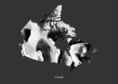 Canada Map Black White