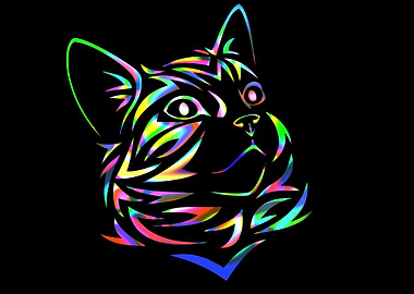 Neon Vector Cat