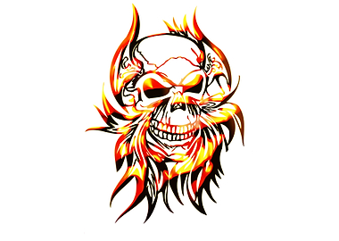 Fire skull Head