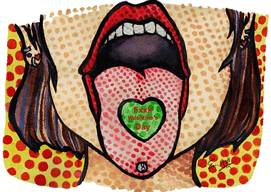 Red F Valentines Day