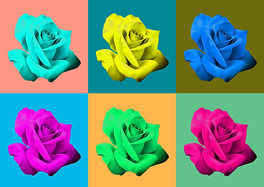 Pop art with roses