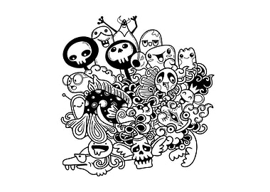 Monsters and cute alien