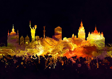 Kiev Ukraine skyline