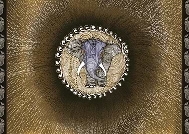 Elegant Elephant in alone