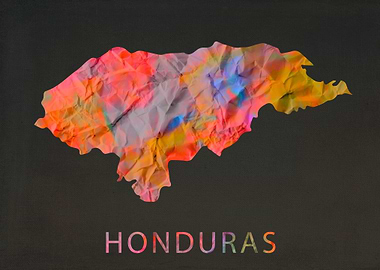 Honduras Tie Dye Map