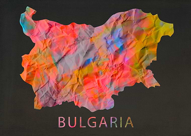 Bulgaria Tie Dye Map