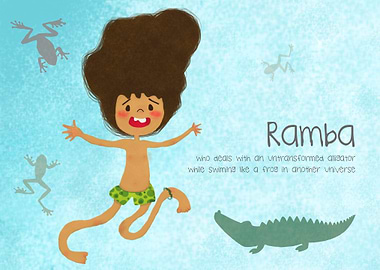 Ramba the frog swimmer