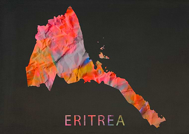 Eritrea Tie Dye Map