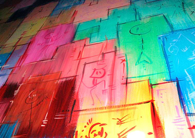 Abstract wall painting