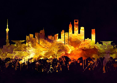 Shanghai China skyline