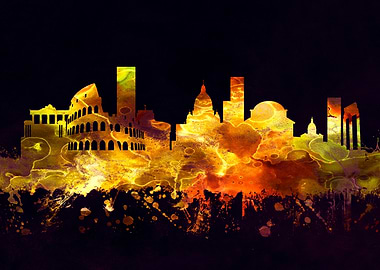 Rome Italy skyline