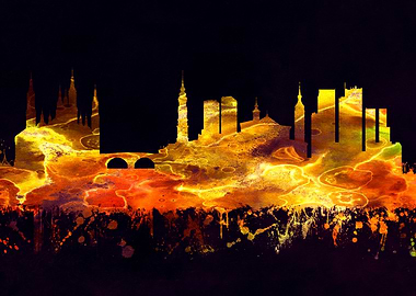 Saragossa Spain skyline