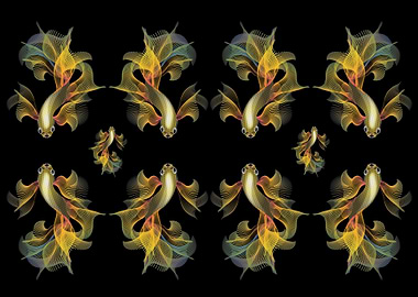 fighter fish pattern