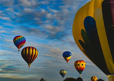 Balloons near and far