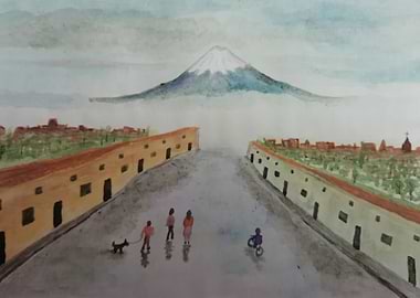 Wet street in Cotopaxy