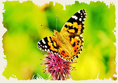 Nature butterfly and flow