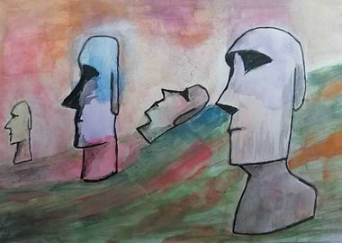 Moais from Easter Island