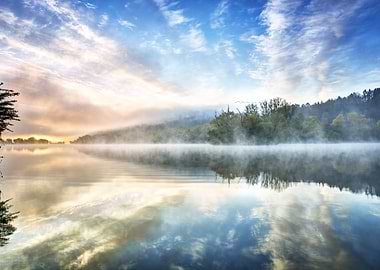 Sunrise Over The Lake