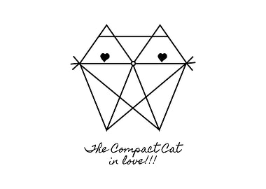 The Compact Cat in hearts