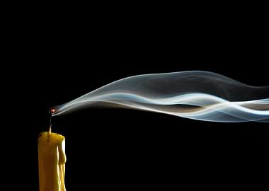 White smoke of candle