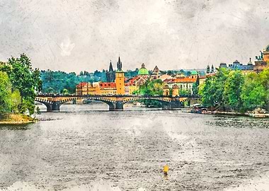 Praha city art