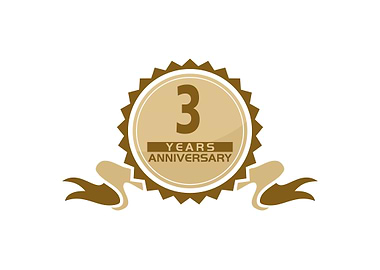 3 Years Ribbon Anniversary