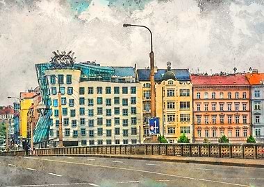 Praha city art
