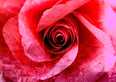 Pink rose grunge style