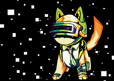 cat in style WPAP pop art