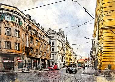 Prague city art