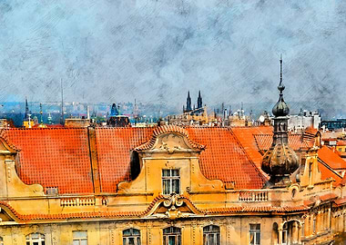 Prague city art