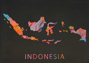 Indonesia Tie Dye Map