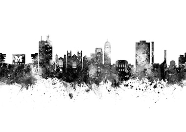 Ann Arbor Michigan Skyline