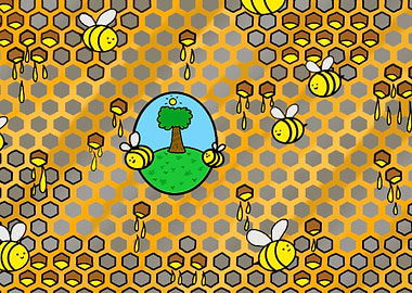 Cartoon Bee Hive