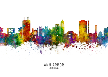 Ann Arbor Michigan Skyline