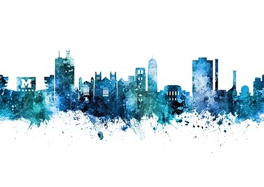 Ann Arbor Michigan Skyline