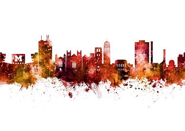 Ann Arbor Michigan Skyline