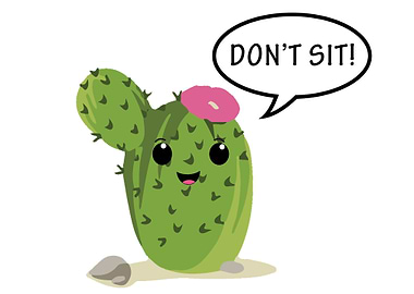 Dont sit warning sign