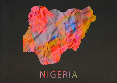 Nigeria Tie Dye Map