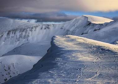 Winter Carpathian mountain