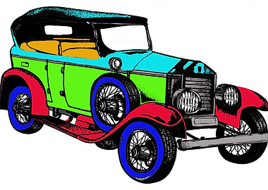 Old car popart